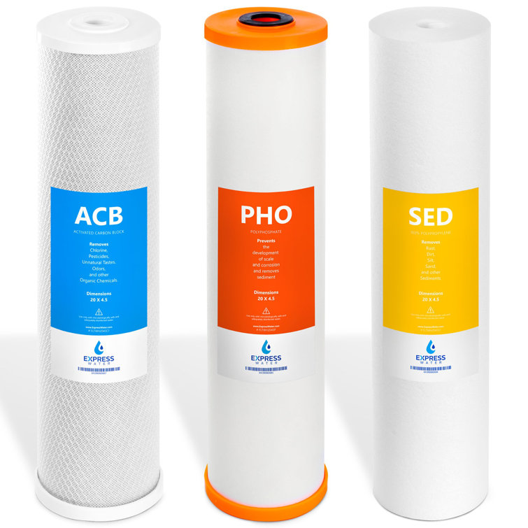 Express Water Whole House Water Filter Set 3 Stage 5 Micron Water